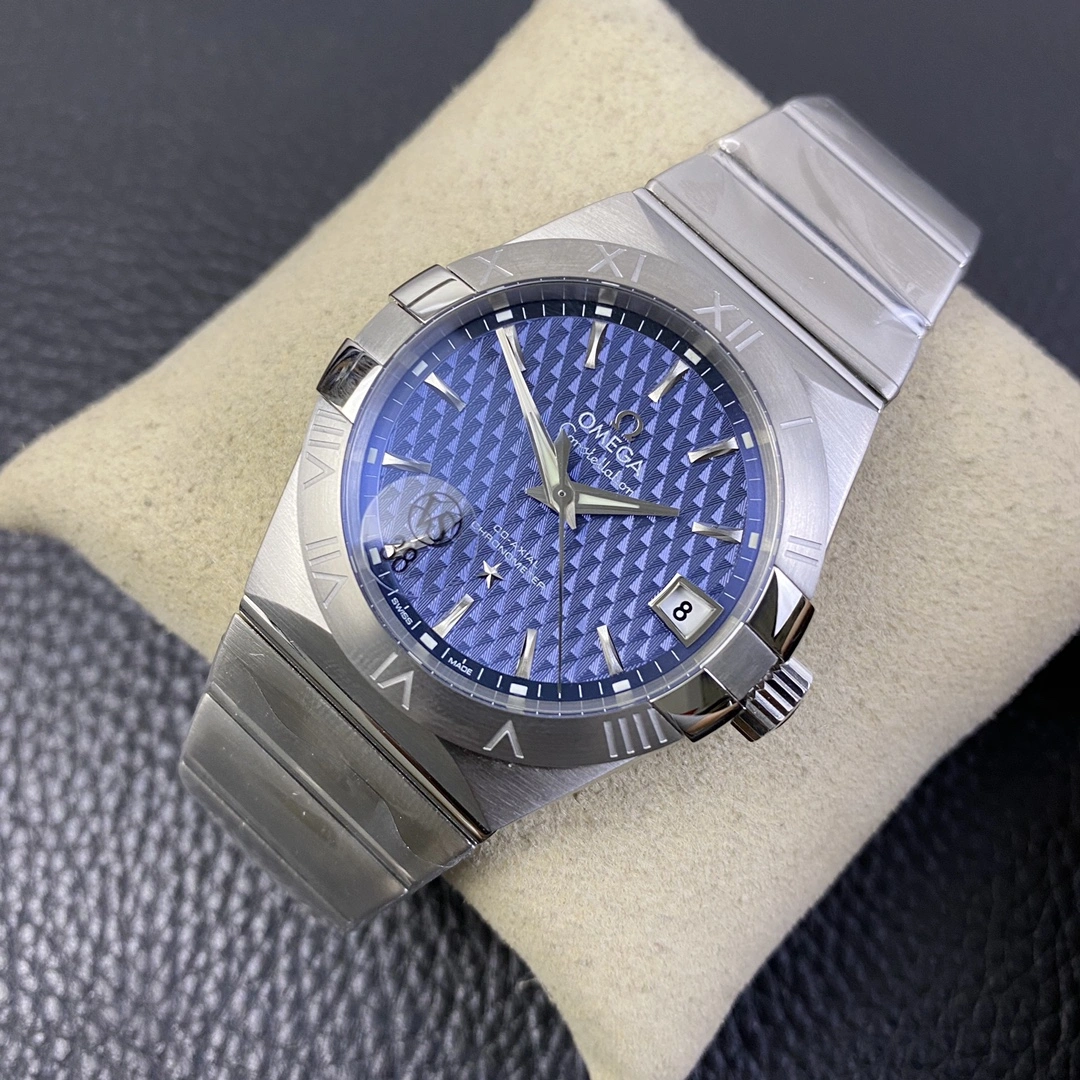 Modern CBD Factory Omega Constellation Co-Axial 38mm Blue Textured Dial (123.10.38.21.03.001) 1:1 Super Clone -DD8500 Movement 326